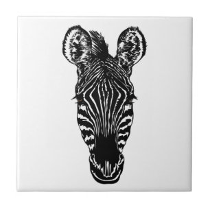 Azulejo De Cerâmica Zebra Head
