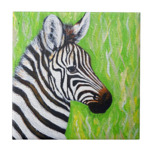 Azulejo De Cerâmica Zebra Painting