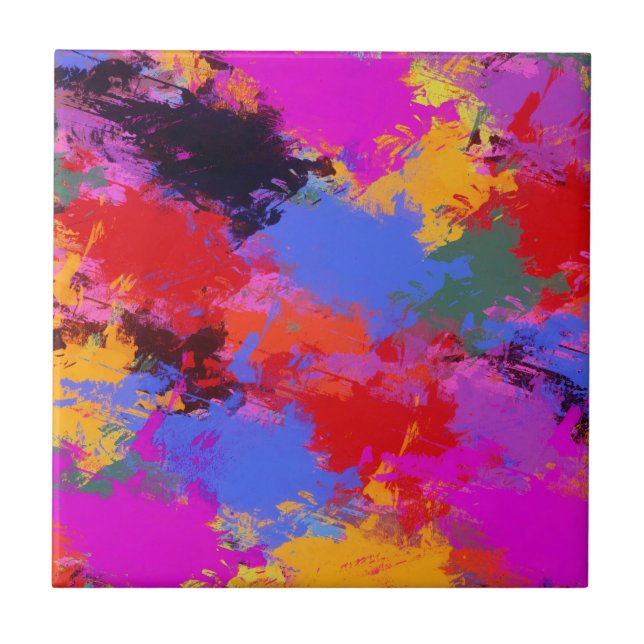 Azulejo De Cerâmica Zebra pintada (Frente)