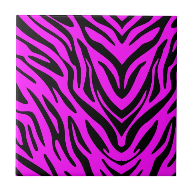 Azulejo De Cerâmica Zebra Rosa (Frente)