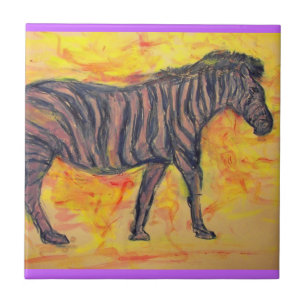 Azulejo De Cerâmica zebra roxa