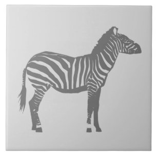 Azulejo De Cerâmica Zebra - Sombras das Cinzas/Cinzas