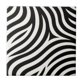 Azulejo De Cerâmica Zebra Stripes Moderno Impressão