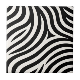 Azulejo De Cerâmica Zebra Stripes Moderno Impressão