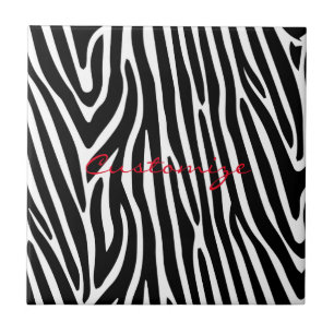 Azulejo De Cerâmica Zebra Stripes Padrão Thunder_Cove