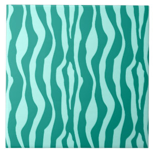 Azulejo De Cerâmica Zebra stripes - Turquesa e Aqua