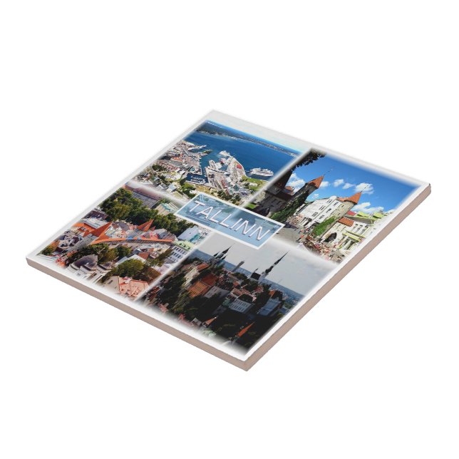 Azulejo De Cerâmica zEE005 TALLINN, Cidade Antiga, Porto, Estônia (Lateral)