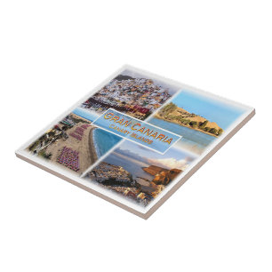 Azulejo De Cerâmica zES008 LAS PALMAS Gran Canaria,