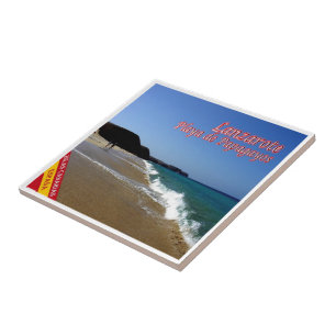 Azulejo De Cerâmica zES088 LANZAROTE, PAPAGAYOS BEACH, Espanha,