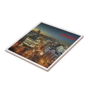 Azulejo De Cerâmica zES118 MADRID City, Espanha, Europa,