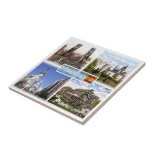 Azulejo De Cerâmica zES159 MADRID Puerta de Europa, plaza de Castilla,