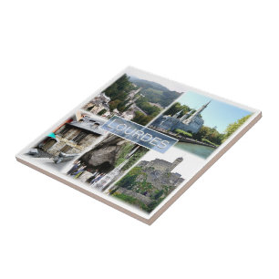 Azulejo De Cerâmica zFR038 LOURDES, França