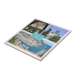 Azulejo De Cerâmica zFR043 NICE, Provença, França,