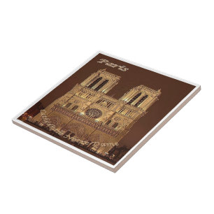 Azulejo De Cerâmica zFR061 NOTRE DAME Paris, França,