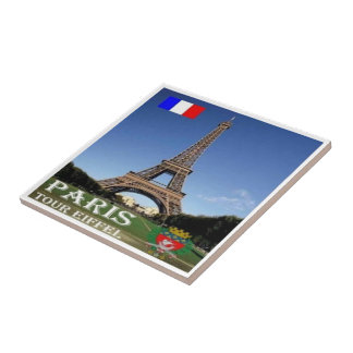 Azulejo De Cerâmica zFR067 EIFFEL TOWER Paris, França