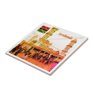 Azulejo De Cerâmica zGM007 SEREKUNDA, Gâmbia, Mesquita de Bundung,