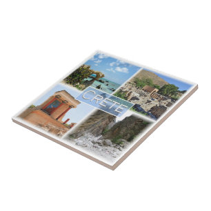 Azulejo De Cerâmica zGR021 potpourri de CRETE, Grécia, Europa,