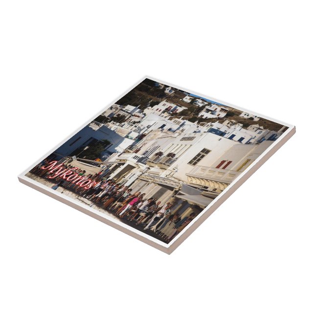 Azulejo De Cerâmica zGR105 MYKONOS Panorama, Grécia, (Lateral)