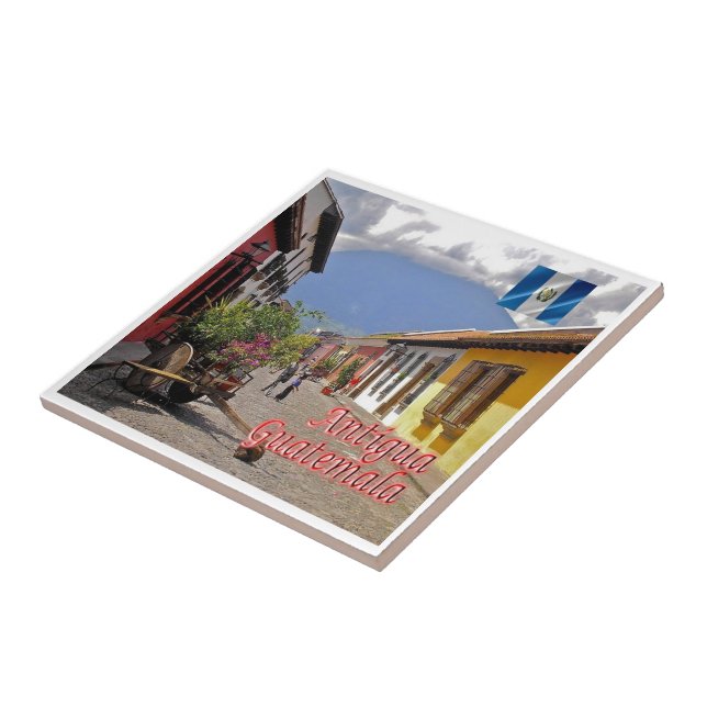 Azulejo De Cerâmica zGT022 ANTIGUA, Calle del Arco, Guatemala, (Lateral)