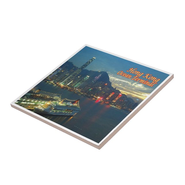 Azulejo De Cerâmica zHK009 OCEAN TERMINAL Hong Kong, Ásia, (Lateral)