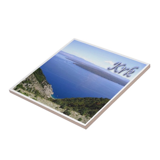 Azulejo De Cerâmica zHR014 KRK, CRES, Croácia, (Lateral)