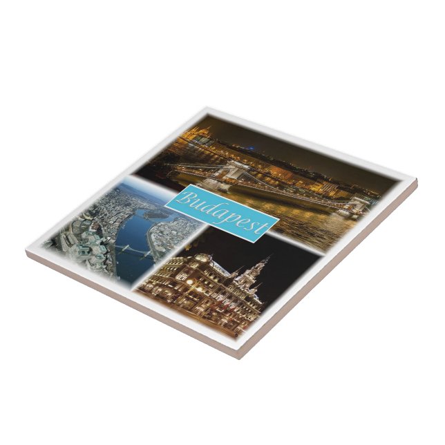 Azulejo De Cerâmica zHU003 BUDAPEST Hungria, (Lateral)