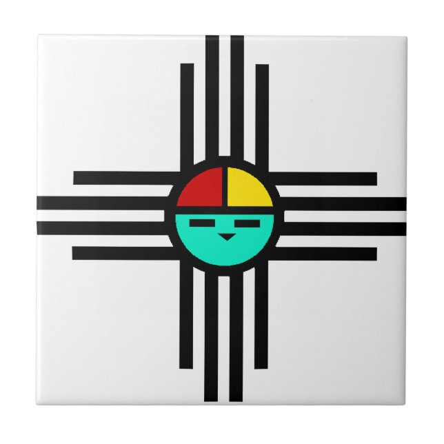 Azulejo De Cerâmica Zia Sun Deus (Frente)