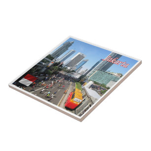 Azulejo De Cerâmica zID014 JAKARTA dia livre, Indonésia,
