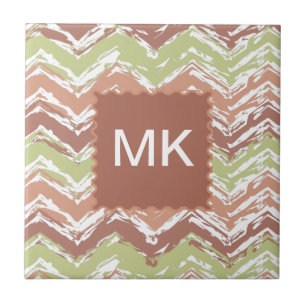 Azulejo De Cerâmica Ziguezague de Chevron do Scribble da especiaria