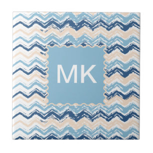 Azulejo De Cerâmica Ziguezague do Scribble do litoral