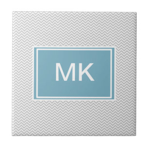 Azulejo De Cerâmica ZigZag de Cinzas simples