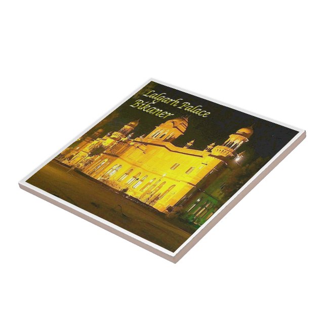 Azulejo De Cerâmica zIN030 LALGARH PALACE BIKANER, Índia, (Lateral)