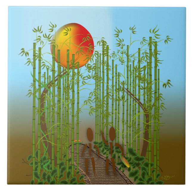 Azulejo De Cerâmica Zinglees ~ Bamboo (Frente)