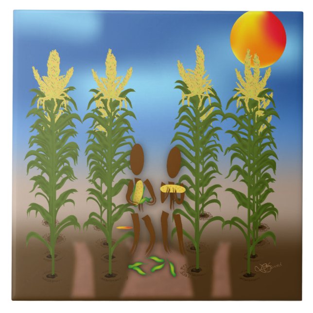 Azulejo De Cerâmica Zinglees ~ Corn (Frente)