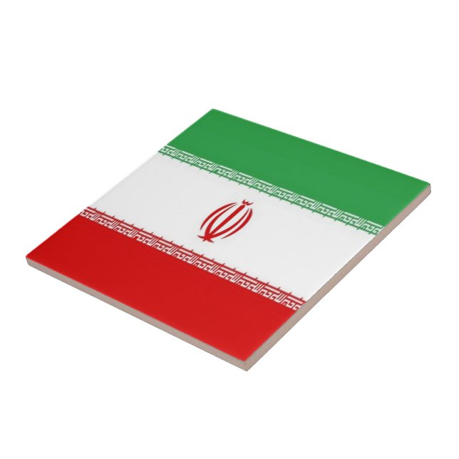 Azulejo De Cerâmica zIR001 Iran FLAG, (Lateral)