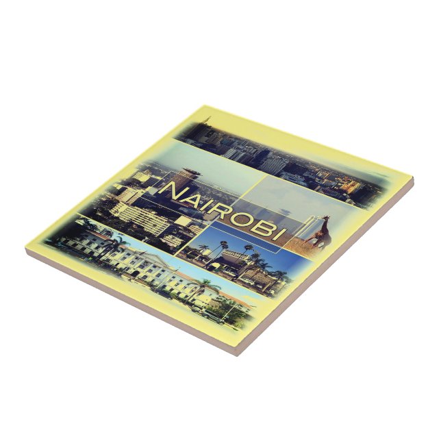 Azulejo De Cerâmica zKE026 NAIROBI, Quénia, África, (Lateral)