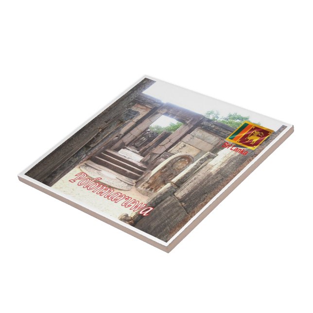 Azulejo De Cerâmica zLK020 TEMPLE Polonnaruwa, Sri Lanka, Ásia, (Lateral)