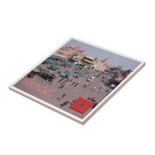 Azulejo De Cerâmica zMA025 MARRAKESH, Marrocos, África,