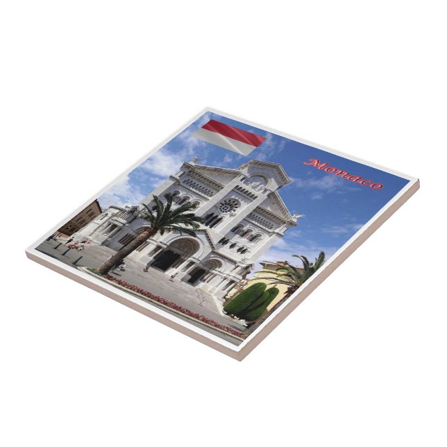 Azulejo De Cerâmica ZMC038 MONACO, Catedral de Notre-Dame-Immacu (Lateral)