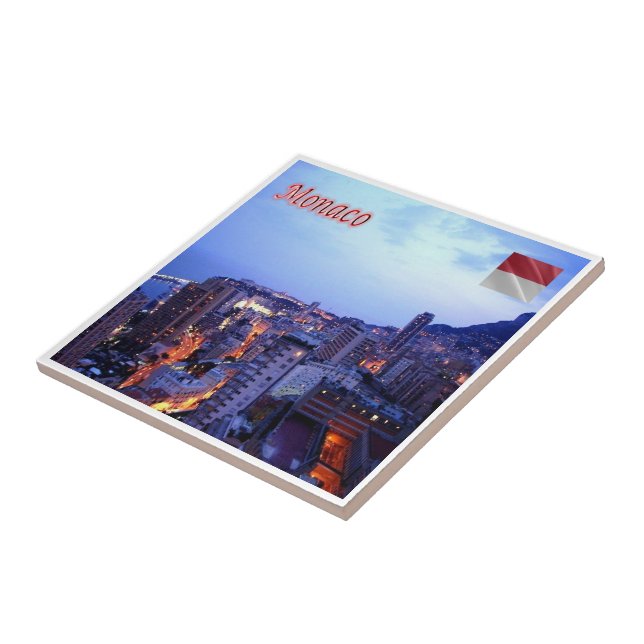 Azulejo De Cerâmica zMC039 MONACO À NOITE, (Lateral)