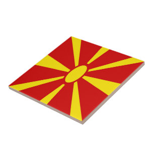 Azulejo De Cerâmica zMK001 North Macedonian FLAG, Macedônia,