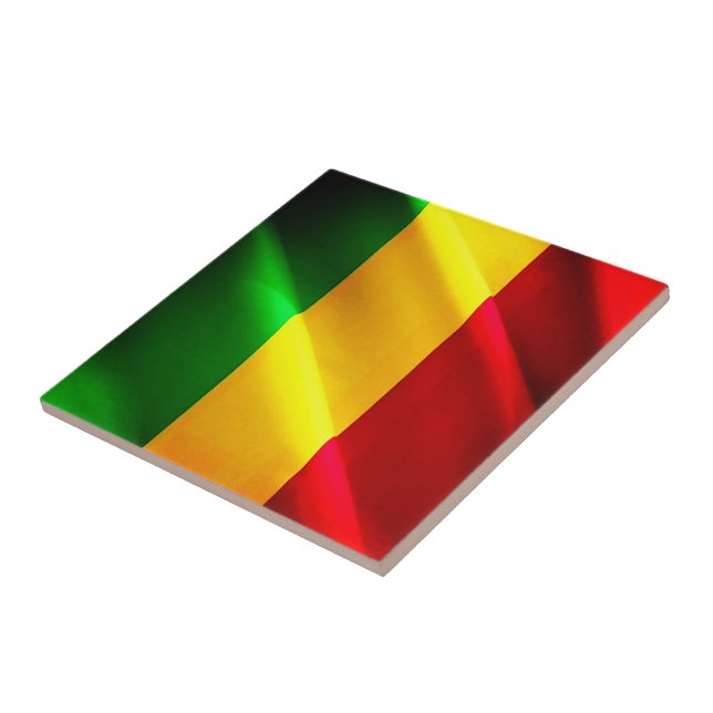 Azulejo De Cerâmica zML002 MALI, Bandeira de acendimento, África, (Lateral)