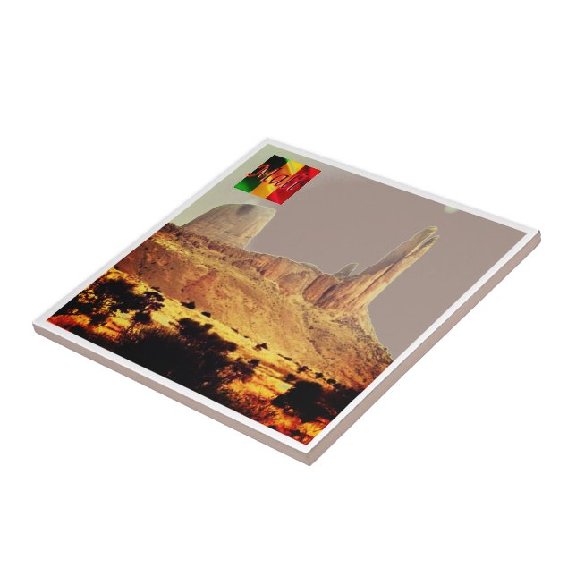 Azulejo De Cerâmica zML008 MALI, A Mão da Fátima, África, (Lateral)