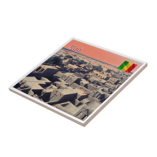 Azulejo De Cerâmica zML011 MALI, Timbuctu, África,