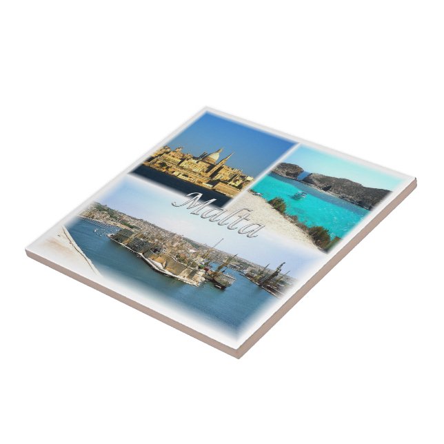 Azulejo De Cerâmica zMT006 VALLETTA, Malta, Europa, (Lateral)