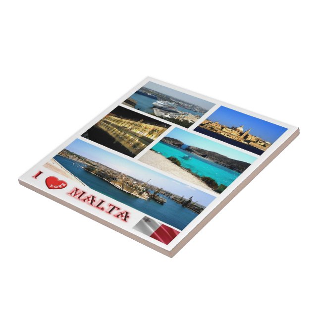 Azulejo De Cerâmica zMT007 MALTA "I Love", (Lateral)