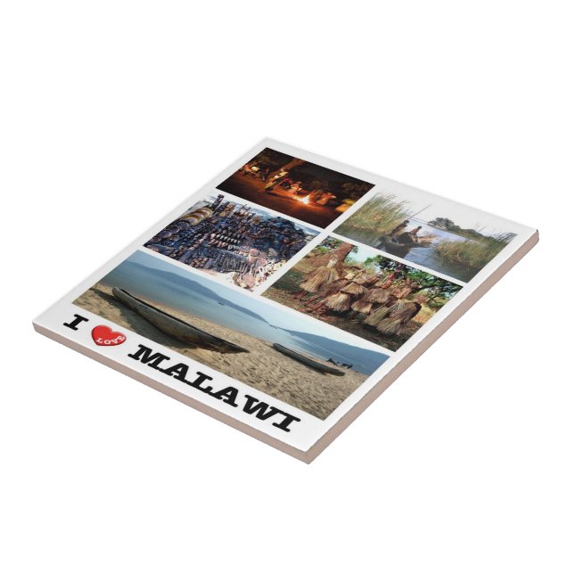 Azulejo De Cerâmica zMW009 MALAWI Love, Mosaic, África, (Lateral)