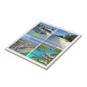 Azulejo De Cerâmica zMX003 CANCUN, Mosaico, México, América,