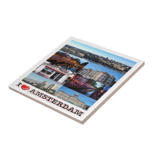 Azulejo De Cerâmica zNL012 AMSTERDAM "I Love",