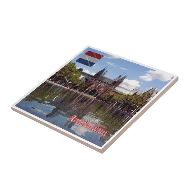 Azulejo De Cerâmica zNL015 RIJKSMUSEUM Amesterdã, Países Baixos, (Lateral)